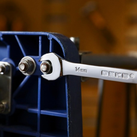 Набор комбинированных трещоточных ключей DEKO RW01 8-19 мм, 8 предметов - фото 6
