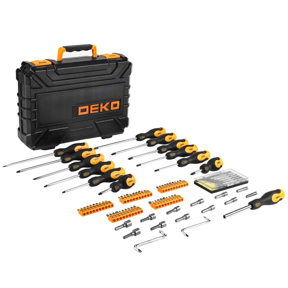 Набор профессиональных отверток и бит DEKO SS83 в чемодане (83 предмета) набор отверток и бит fit 44 предмета