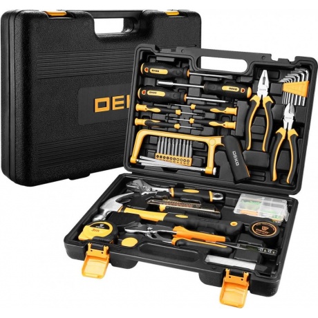 Профессиональный набор инструмента для дома в чемодане Deko DKMT102 (102 предмета) - фото 1
