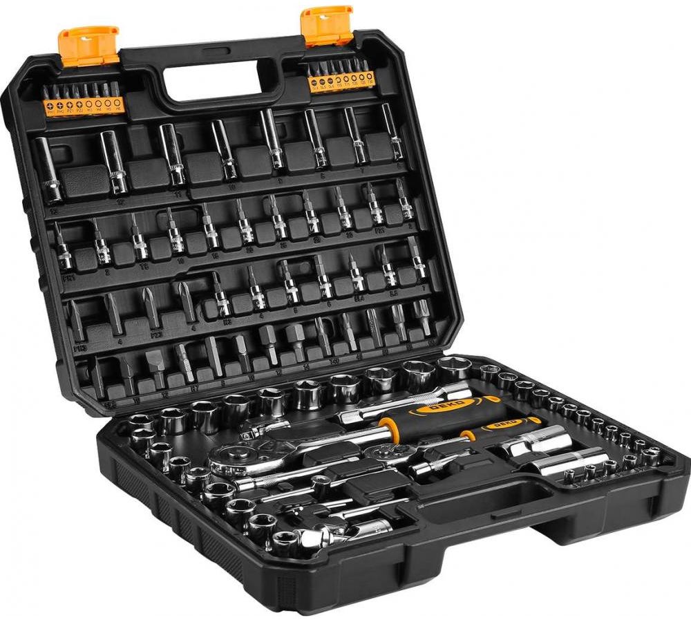Набор инструментов для авто DEKO DKAT108 (108 предметов) набор инструментов для авто deko dkmt12 черно желтый