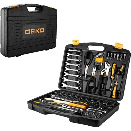 Профессиональный набор инструмента для дома и авто в чемодане Deko DKMT113 (113 предметов) - фото 1