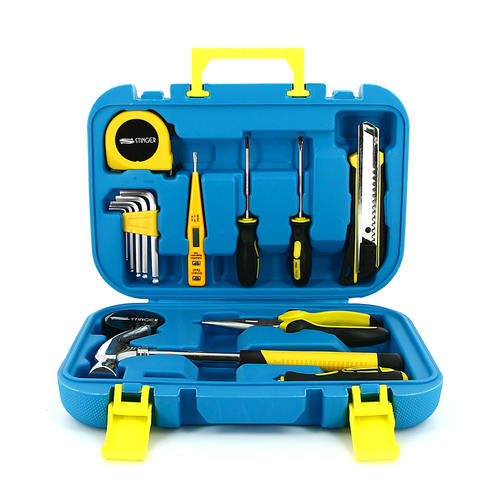 Набор инструментов Stinger, 15 инструментов, в пластиковом кейсе, синий набор инструментов wmc 201001 в кейсе 1001 предмет