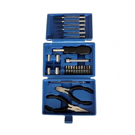 Набор инструментов Stinger, 26 предметов, в пластиковом кейсе, синий - фото 1