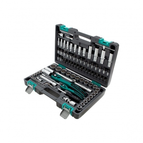 

Набор инструментов 1/2", 1/4", CrV, 12 гранные головки, пластиковый кейс, 94 предмета Stels