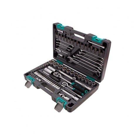 

Набор инструментов, 1/2", 1/4", CrV, пластиковый кейс 82 предмета Stels
