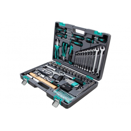 

Набор инструментов, 1/2", 1/4", CrV, пластиковый кейс 98 предметов Stels