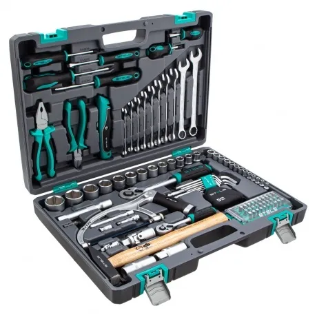 Набор инструментов, 1/2", 1/4", CrV, пластиковый кейс 98 предмет...