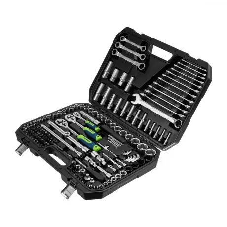 Набор инструментов, 1/2", 3/8", 1/4", пластиковый кейс 160 предм...