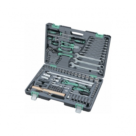 

Набор инструментов, 1/4", 1/2", Cr-V, S2, усиленный кейс, 119 предметов Stels