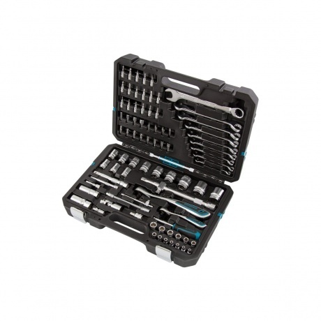 Набор инструментов, 1/4", 1/2", CrV, 120 зубьев, 82 предмета Gro...