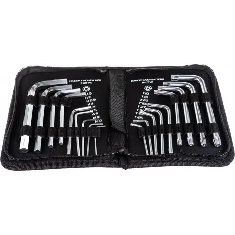 Набор ключей имбусовых HEX-TORX, 18 шт., HEX 1,5–10 мм, T10-T50,...