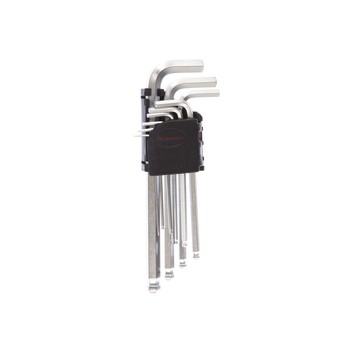 Набор ключей имбусовых HEX, 1,5–10 мм, CrV, 9 шт., удлиненные, сатин., с шаром// Matrix