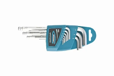 Набор ключей имбусовых HEX, 1,5–10 мм, S2, 9 шт., удлиненные  с ...