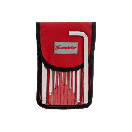 Набор ключей имбусовых HEX, 1,5–12 мм, CrV, 10 шт., удлиненные с...