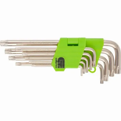 Набор ключей имбусовых Tamper-Torx, 9 шт., TT10-ТT50, 45x, закал...