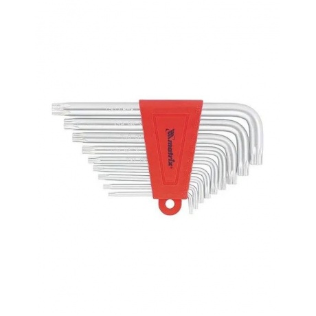 Набор ключей имбусовых TORX, 9 шт., T10-T50, CrV, короткие, сати...