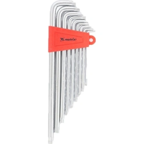 Набор ключей имбусовых TORX, 9 шт., T10-T50, CrV, экстра-длин, с...