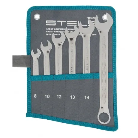 Набор ключей комбинированных 6 шт. 8-17 мм  антислип Stels