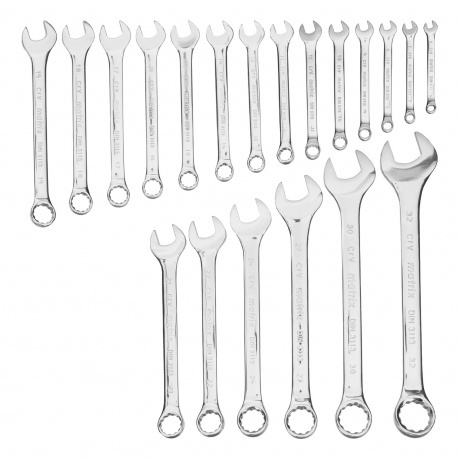 

Набор ключей комбинированных 6-32 мм, 20 шт., CrV, полированный хром Matrix