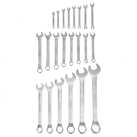 Набор ключей комбинированных 6-32 мм, 22 шт., CrV, матовый хром ...