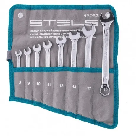 Набор ключей комбинированных 8 шт. 8-19 мм  антислип Stels