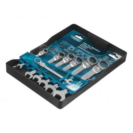 Набор ключей комбинированных с трещоткой, 8 - 19 мм, 7шт., шарни...