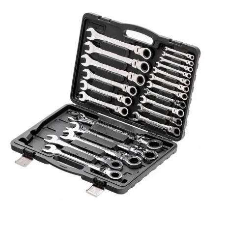 Набор ключей комбинированных трещоточных шарнирных 8-32 мм, 13 ш...