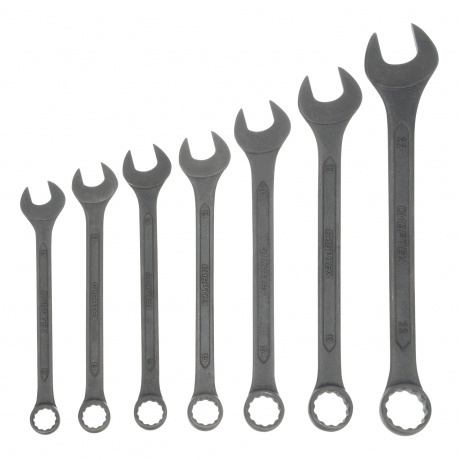 

Набор ключей комбинированных, 6 - 22 мм, 10 шт., CrV, фосфатированные, ГОСТ 16983 Сибртех