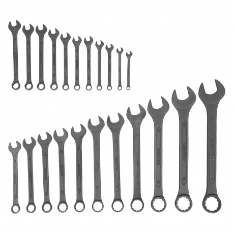 

Набор ключей комбинированных, 6 - 32 мм, 22 шт., CrV, фосфатированные, ГОСТ 16983 Сибртех