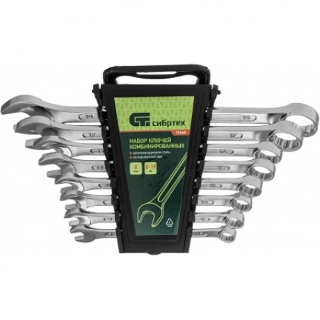Набор ключей комбинированных 8 - 19 мм CrV 8 шт Сибртех 731₽