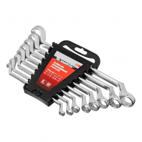 

Набор ключей накидных, 6–22 мм, CR-V, 8 шт., полированный хром Matrix