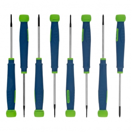 Набор отверток для точных работ, 8 шт., PH + SL + Torx, Crv, 2к ...