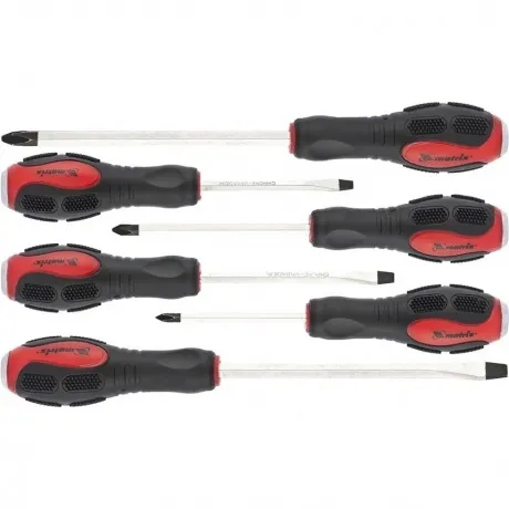 Набор отверток ударных, 6шт., PH + SL, CrV, 2к рукоятка Matrix