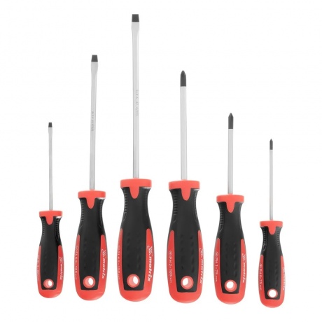 Набор отверток, 6 шт., PH + SL, S2, 2к рукоятка Matrix