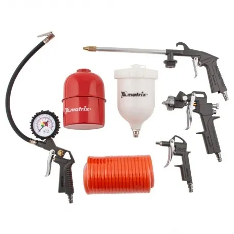 Набор пневмоинструмента, 5 предметов, быстросъемное соед., краск...