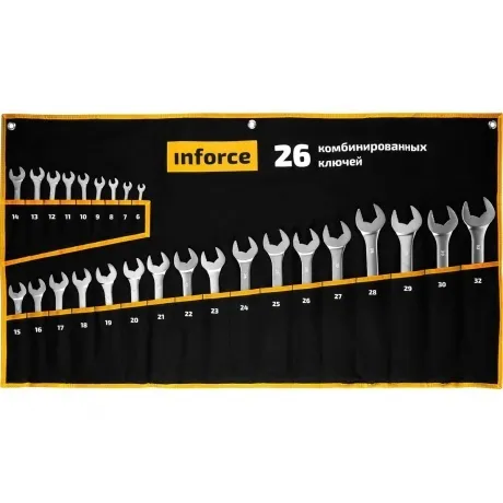 Inforce Набор комбинированных ключей Non-Slip 26 предметов 06-05...