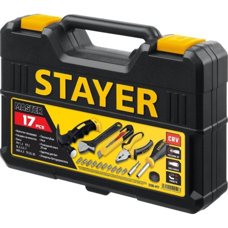 Набор инструмента для дома универсальный STAYER Master-17, 17 предметов (2205-H17)
