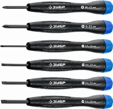 Набор отверток для точных работ ЗУБР TX-6, 6 шт, Профессионал (2...
