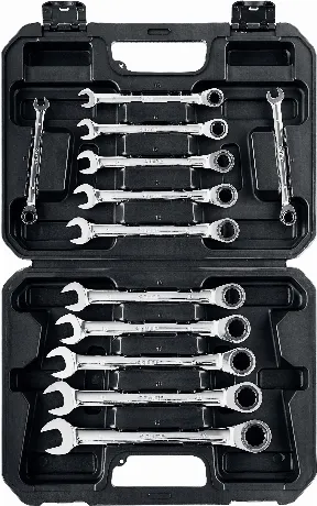 Набор комбинированных трещоточных гаечных ключей ЗУБР 12 шт, 8 -...