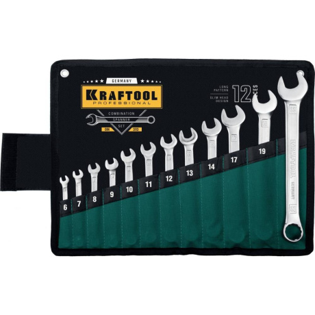 Набор комбинированных гаечных ключей Kraftool 27079-H12_z01, 6 - 22 мм, 12 предметов