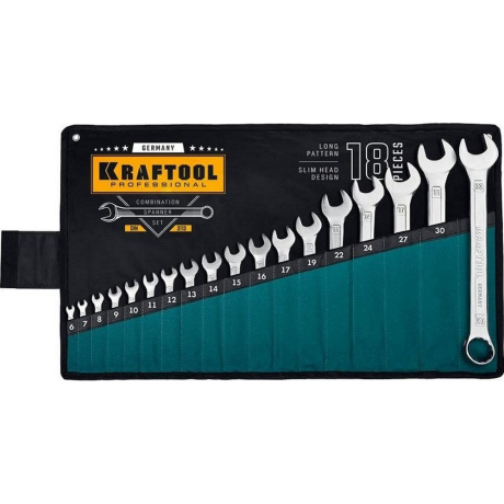 Набор комбинированных гаечных ключей Kraftool 27079-H18_z01, 6 - 32 мм, 18 предметов