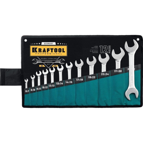 Набор рожковых гаечных ключей Kraftool 27033-H12_z01, 6 - 32 мм, 12 предметов