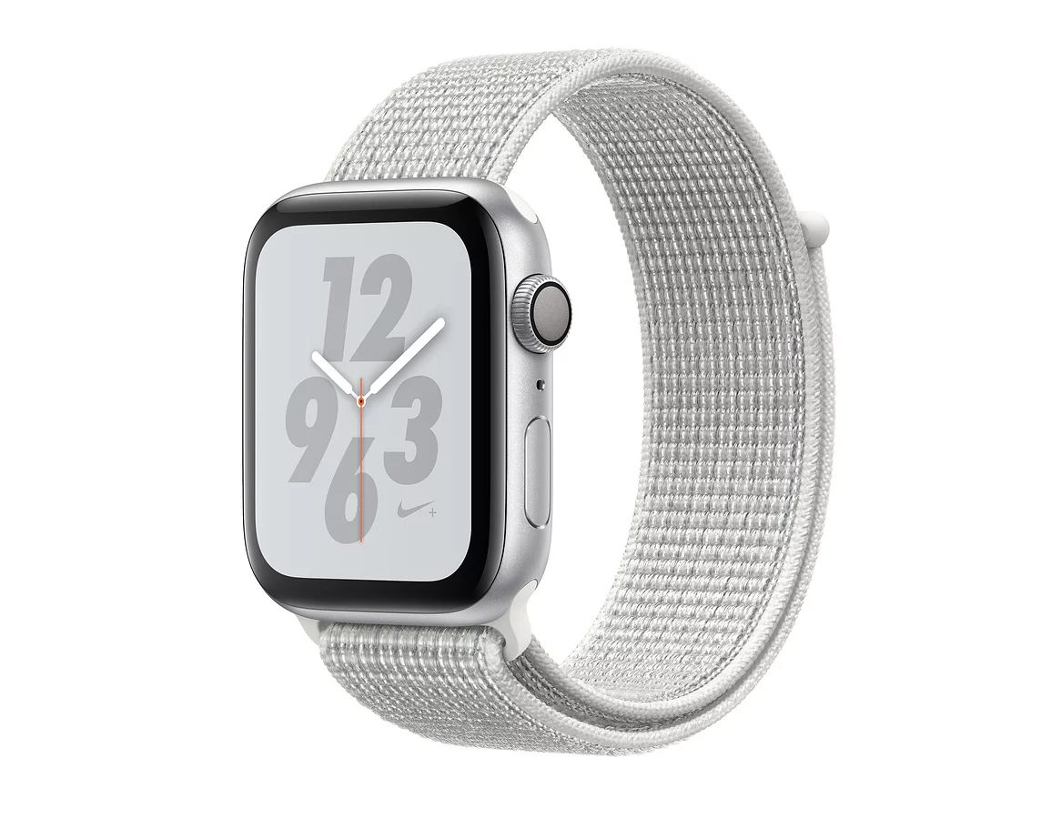 Умные часы APPLE Watch Nike+ Series 4 44mm Silver Aluminium Case with Summit White Nike Sport Loop (MU7H2RU/A)