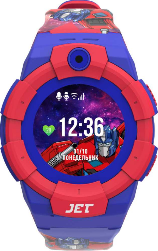 Детские умные часы Jet Kid Transformers Optimus Prime синий/красный