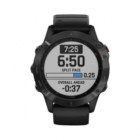 Умные часы Garmin Fenix 6 PRO с GPS (черные с черным ремешком 010-02158-02) - фото 2