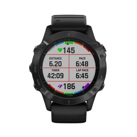 Умные часы Garmin Fenix 6 PRO с GPS (черные с черным ремешком 010-02158-02) - фото 6