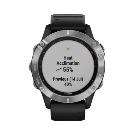Умные часы Garmin Fenix 6 с GPS (серебристые с черным ремешком 010-02158-00) - фото 7