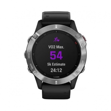 Умные часы Garmin Fenix 6 с GPS (серебристые с черным ремешком 010-02158-00) - фото 8