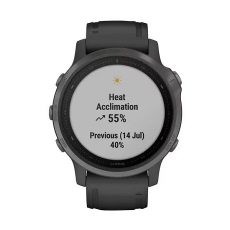 Умные часы Garmin Fenix 6S Sapphire с GPS (серые с черным ремешком 010-02159-25) - фото 8