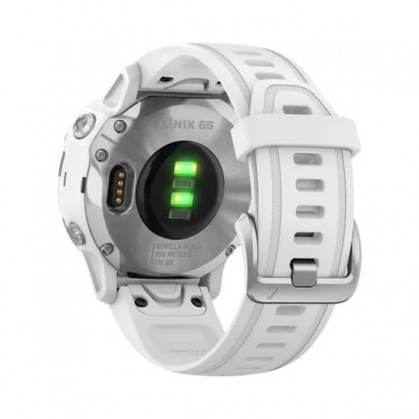 Умные часы Garmin Fenix 6S с GPS (серебристые с белым ремешком 010-02159-00) - фото 9
